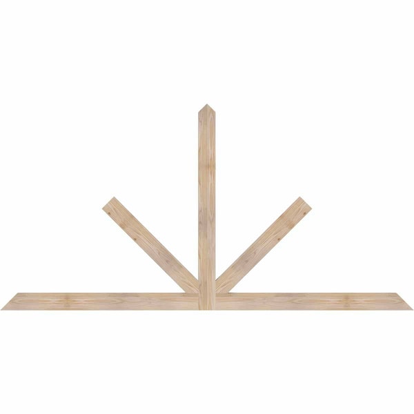 Ekena Millwork Saratoga Smooth Timber Gable Bracket, Douglas Fir, 84"W x 42"H x 1 1/2"D x 3 1/2"F, 12/12 Pitch GBW084X42X0204SAR00SDF - main